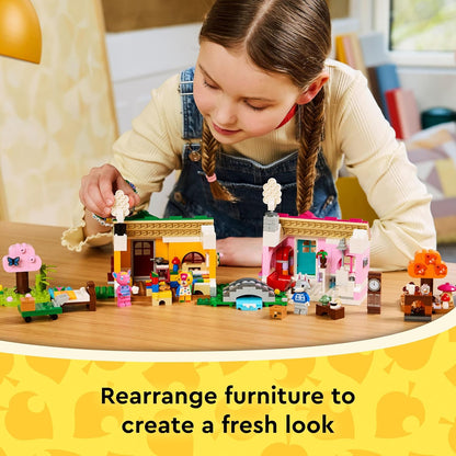 LEGO Animal Crossing Casas Criativas: Estações da Diversão - Brinquedo 2 em 1 com 2 modelos de casas e minifiguras do Stitches, Fuchsia e Fang - Presente para fãs e meninas a partir de 7 anos - 77057