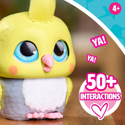 FurReal Just Play Handfuls Chirps, a Cacatua, Brinquedo Interativo de 8,9 cm, para Meninos e Meninas a partir de 4 Anos