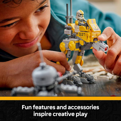 LEGO Star Wars 75431 Pacote de Batalha de Soldados Clones do 327º Corpo Estelar - Brinquedo colecionável com 4 minifiguras, 3 figuras de droides de batalha e um AT-RT - Presente para meninos a partir de 7 anos e fãs de A Vingança dos Sith