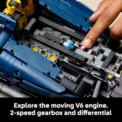 Kit de modelo de carro LEGO Technic Oracle Red Bull Racing RB20 F1 - Conjunto de construção colecionável de Fórmula 1 com motor V6 em escala 1:8, caixa de câmbio, direção e DRS - Ideia de presente para fãs de corrida adultos e adolescentes - 42206