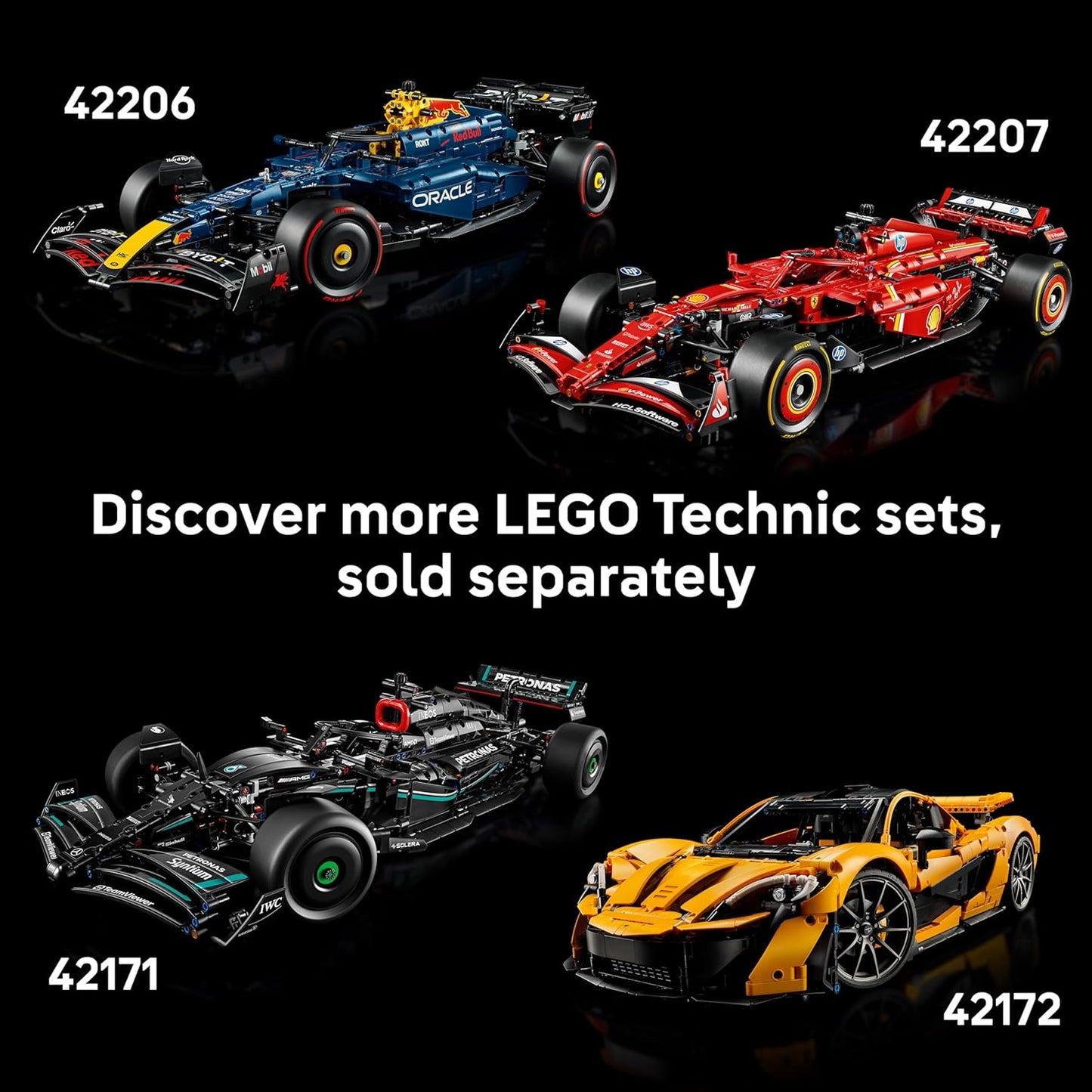 LEGO Kit de modelo Technic McLaren MCL39 F1 para adultos - Conjunto de construção colecionável de Fórmula 1 com motor V6, diferencial e ativador DRS - Ideia de presente para fãs de corridas e automobilismo - 42228