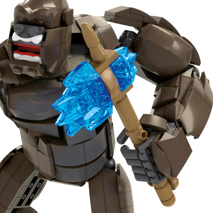 Mega Conjunto de Montar Godzilla x Kong: O Novo Império – Figura de Ação do Kong com 541 Peças e Acessórios, 30 cm de Comprimento, para Colecionadores Adultos
