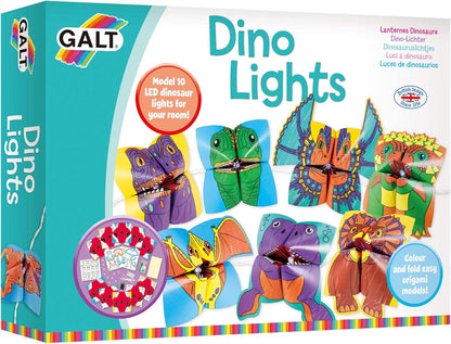 Galt Toys Dino Lights Origami LED Dinosaur Creative Craft Kit, Galt, Luzes de Fada, Kits de Artesanato para Crianças, Idades 5 Anos Acima, Médio, Galt Luzes de Flores - Conjunto de Artesanato e Artesanato Infantil Creative Cases