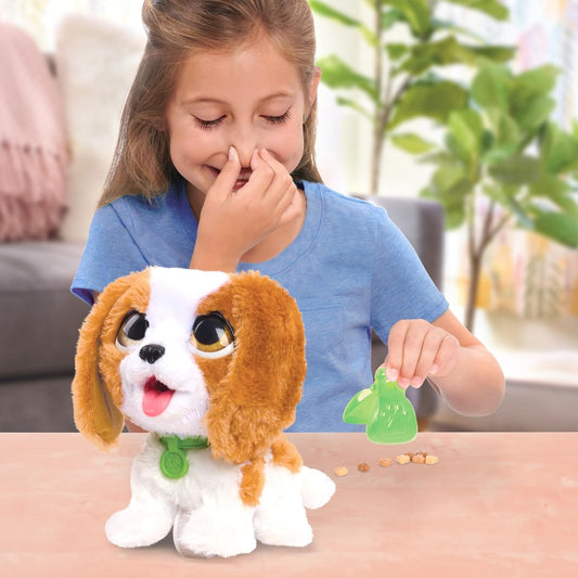 Just Play furReal Poop-A-Lots Cavalier King Charles Spaniel Brinquedo Interativo para Crianças, Alimentação e Passeio, Inclui Coleira e Pá para Cocô, Idade Recomendada: 4 anos ou mais