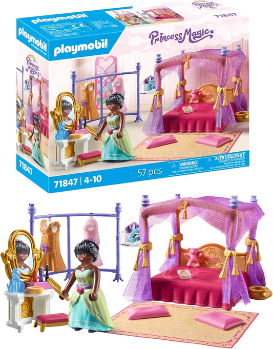 Playmobil | Princesa Mágica | Quarto de Princesa com Camarim | Conjunto de Brinquedos de Princesa | Brinquedo de Conto de Fadas para Crianças a partir de 4 anos | 71847