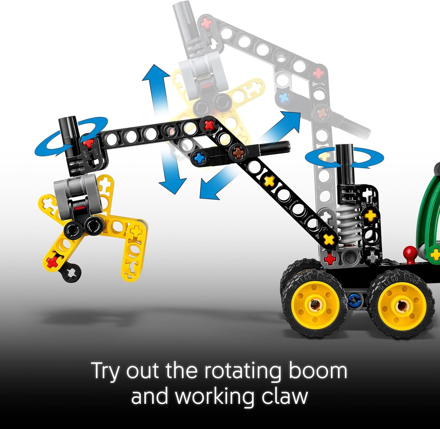 LEGO Technic John Deere 1470H Colheitadeira de Rodas - Brinquedo de Veículo de Construção - Kit de Modelo STEM com Braço Giratório e Garra Funcional - Presente para Meninos a partir de 7 Anos - 42218