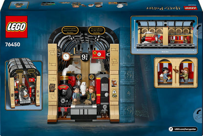 LEGO Harry Potter Book Nook: Conjunto Expresso de Hogwarts com um Trem de Brinquedo, 2 Minifiguras incluindo Ron Weasley, além das Figuras Edwiges e Perebas - Presente do Mundo Mágico para Meninos, Meninas e Fãs a partir de 10 Anos - 76450