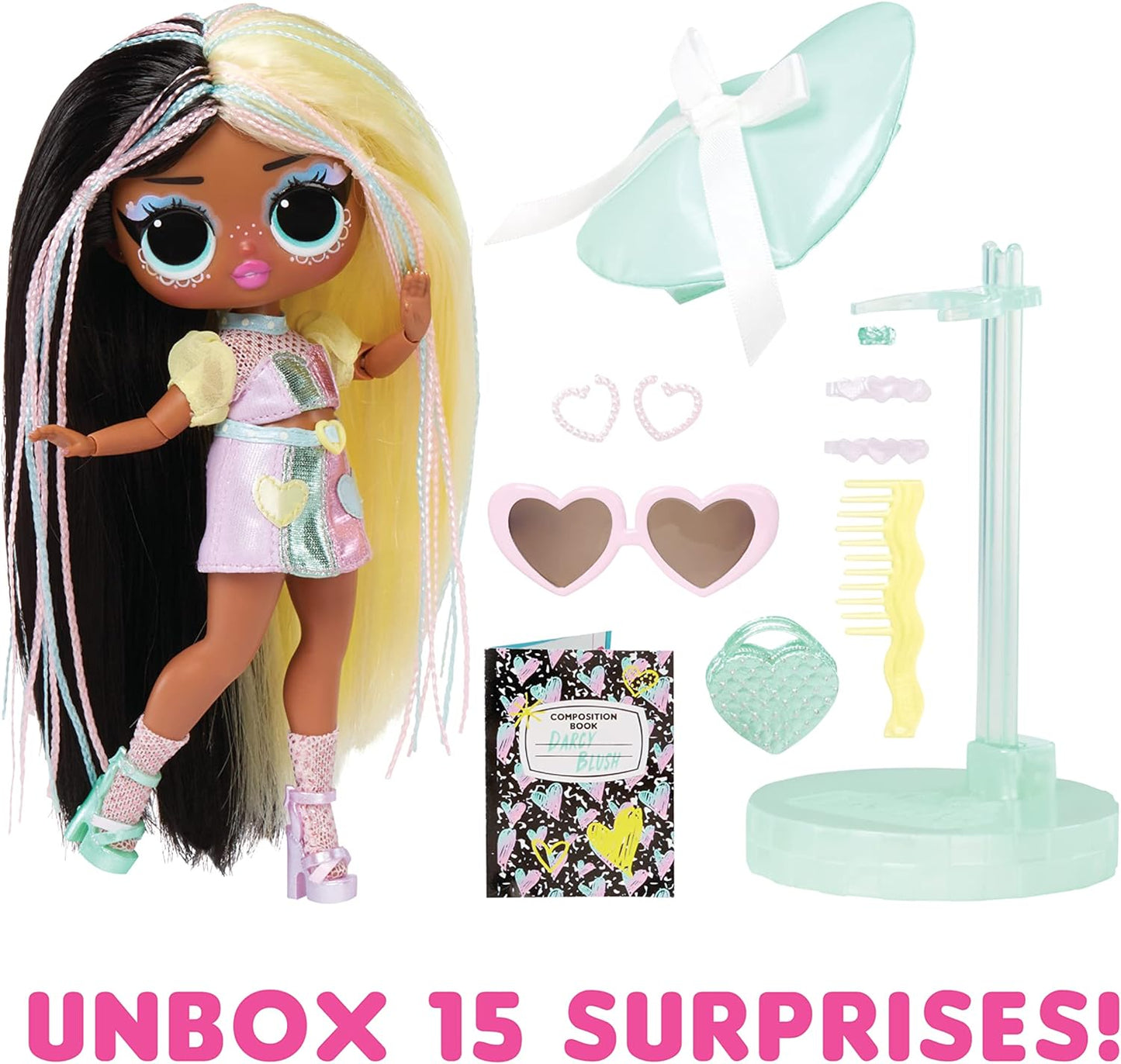 LOL Surprise Boneca fashion Tweens Série 4 - DARCY BLUSH - Unbox 15 surpresas e acessórios fabulosos - Ótimo presente para crianças de 4 anos ou mais
