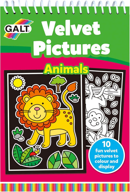 Galt Toys, Imagens de Veludo - Animais, Livros de Colorir para Crianças, A partir de 4 Anos, Multicolorido, 14,8 x 1 x 21 centímetros