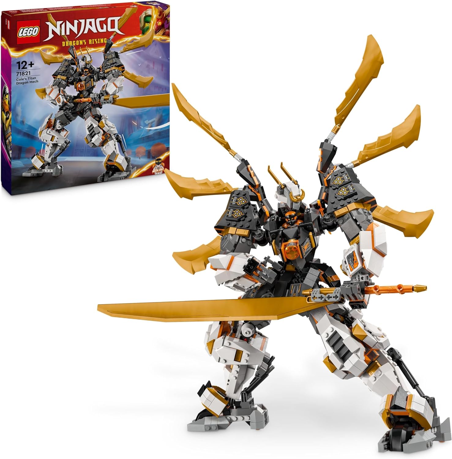 LEGO Conjunto Titan Dragon Mech de NINJAGO Cole, brinquedo de aventura