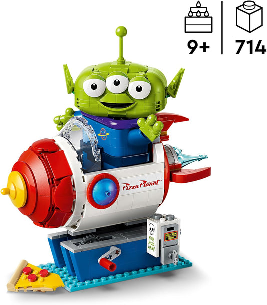 LEGO|Disney Pixar Alien com passeio de foguete na Pizza Planet - Brinquedo de nave espacial com figura de alienígena para decoração de quarto infantil - Presente para meninos e meninas a partir de 9 anos e fãs de Toy Story - 43307