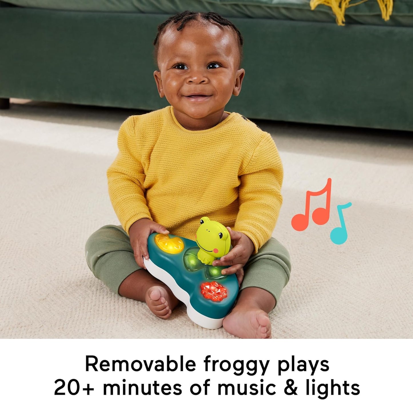 Fisher-Price Centro de atividades Baby Bouncer Colorful Corners Jumperoo com música, luzes, sons e brinquedos educativos, HNX59