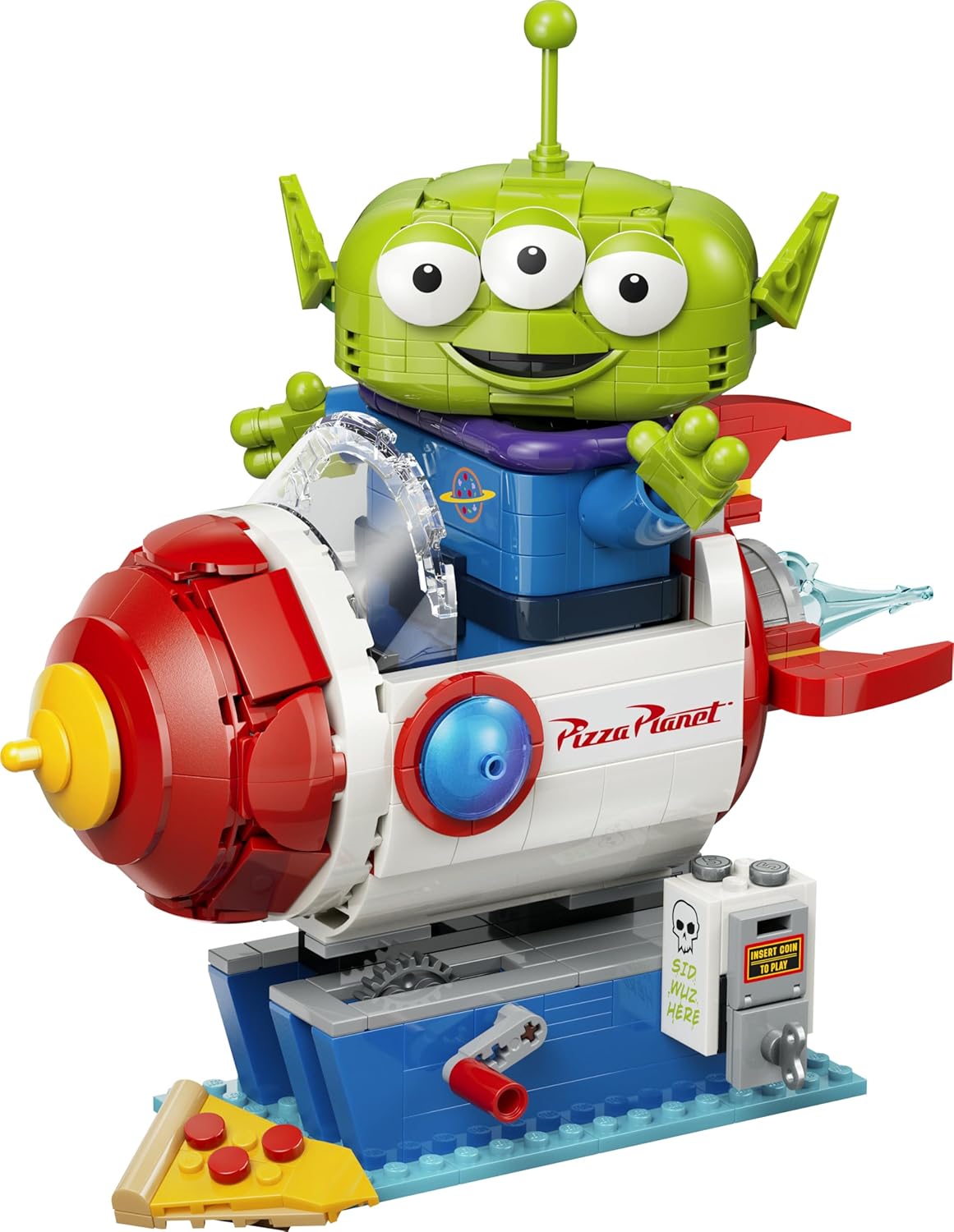 LEGO|Disney Pixar Alien com passeio de foguete na Pizza Planet - Brinquedo de nave espacial com figura de alienígena para decoração de quarto infantil - Presente para meninos e meninas a partir de 9 anos e fãs de Toy Story - 43307