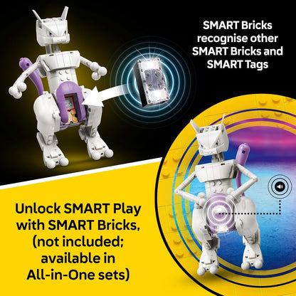 LEGO Pokémon SMART Play: Fuga do Laboratório do Mewtwo – Conjunto de brinquedo interativo compatível, inclui uma etiqueta SMART e uma figura de Pokémon feita de peças – Ideia de presente para meninos e meninas a partir de 10 anos – 72163