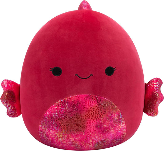 Squishmallows SQCR05481 16 pulgadas - Barella El Pez Beta Frambuesa, Multicolor