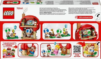 LEGO Super Mario Party na Casa do Toad - Conjunto Interativo com 2 Figuras, Cozinha, Quarto e Mesa de Piquenique - Presente Ideal para Crianças a partir de 7 Anos - 72041