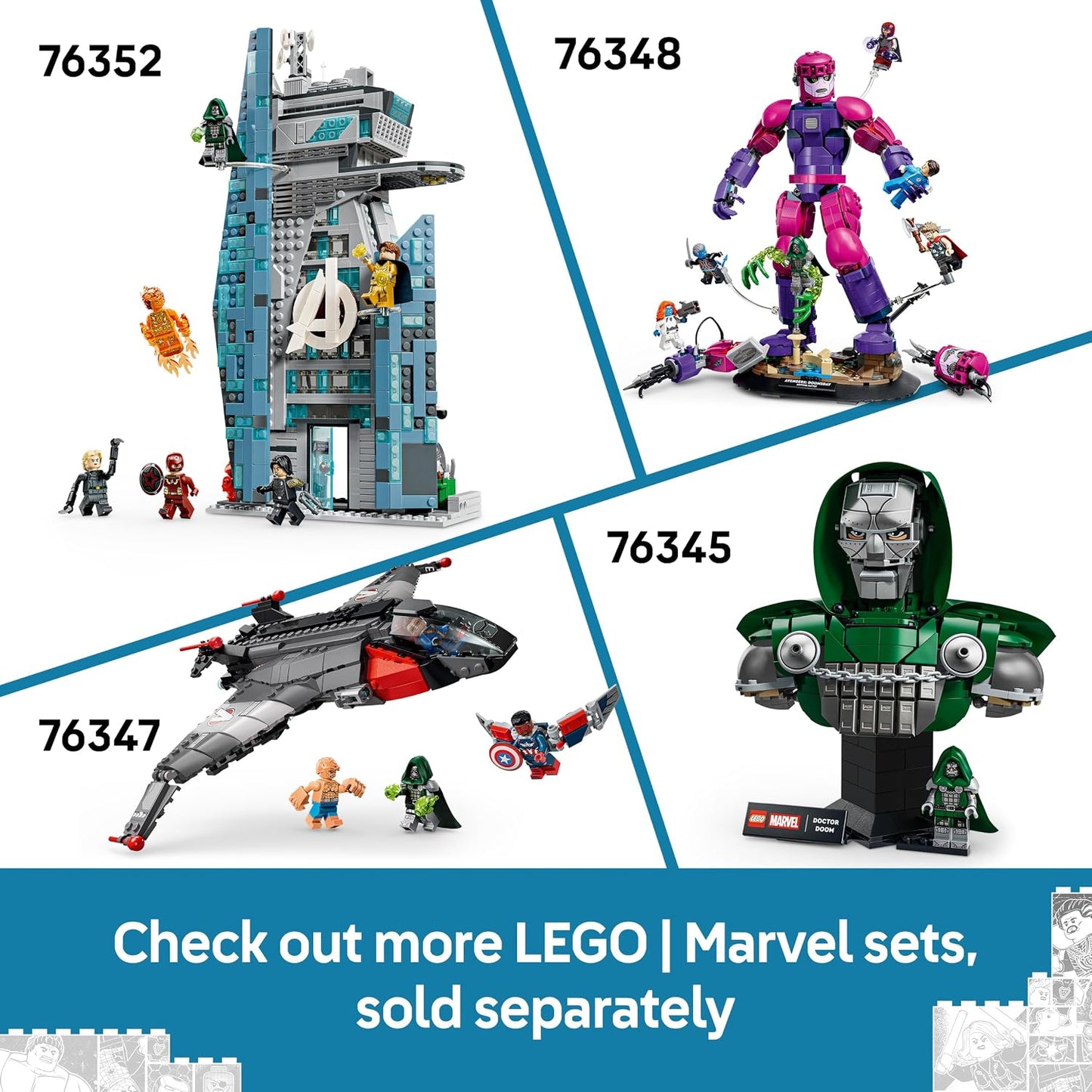 LEGO ǀ Marvel Figura H.E.R.B.I.E. do Quarteto Fantástico – Robô de Brinquedo Colecionável com Acessórios – Decoração para Quarto ou Mesa – Presente de Aniversário para Meninos a partir de 10 Anos e Fãs de Super-Heróis – 76339