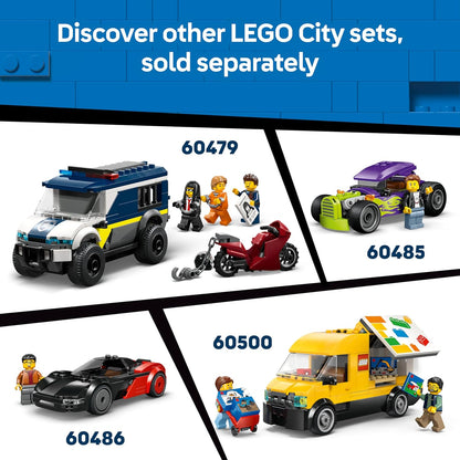 LEGO City Food Truck de Batatas Fritas - Kit de Modelo de Veículo com Loja Removível, 2 Minifiguras e Acessórios de Comida de Brinquedo - Ideia de Presente de Aniversário para Meninos a partir de 5 Anos - 60488