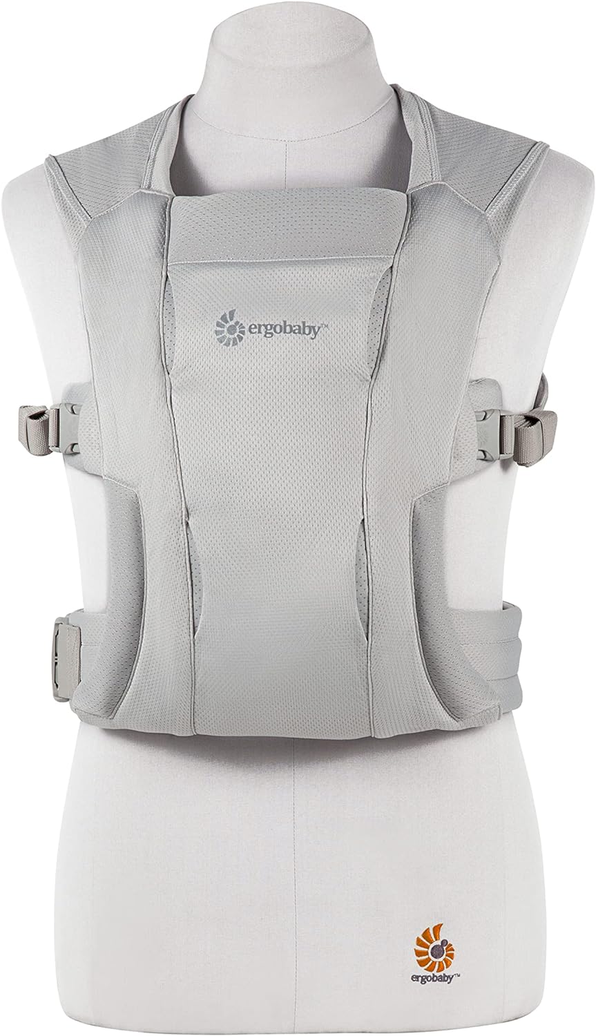 Ergobaby  Porta-bebês ergonômico Embrace Soft Air Mesh para recém-nascidos desde o nascimento, porta-barriga ergonômico de 2 posições, porta-bebê frontal, cinza macio
