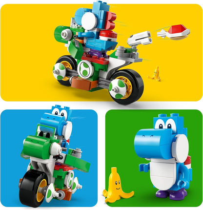 LEGO Super Mario: Mario Kart – Yoshi Bike Set, brinquedo de construção para meninos e meninas de 7 anos ou mais, com figura de personagem para jogo independente, ideia de presente de aniversário para jogadores