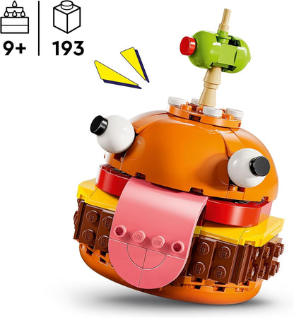 LEGO Conjunto de hambúrguer Fortnite Durrr, brinquedo de construção de personagens de videogame para meninos e meninas de 9 anos ou mais, figura colecionável, presente de aniversário criativo para crianças, adolescentes e jogadores