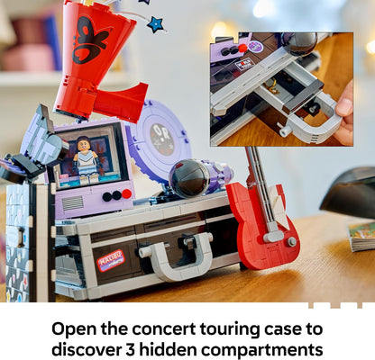 LEGO Olivia Rodrigo – O Esconderijo Secreto – Brinquedo com Maleta, Microfone, Disco, Megafone, TV e Minifigura – Decoração para Quarto Infantil – Presente Musical para Meninas a partir de 10 Anos e Fãs – 43030