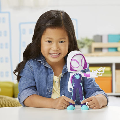 Homem-Aranha e seus Incríveis Amigos Marvel - Conjunto com 3 Figuras de Ação Superdimensionadas de 22,5 cm