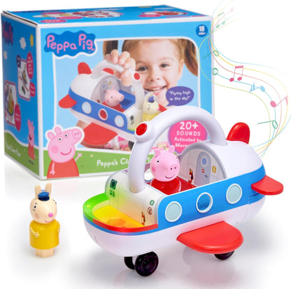 Uau! Brinquedos da Peppa Pig: Avião Inteligente | Brinquedo Interativo para Aprendizagem Pré-Escolar | Mais de 25 Luzes, Sons e Frases | Detecção de Movimento | Para Crianças de 2, 3, 4 e 5 Anos