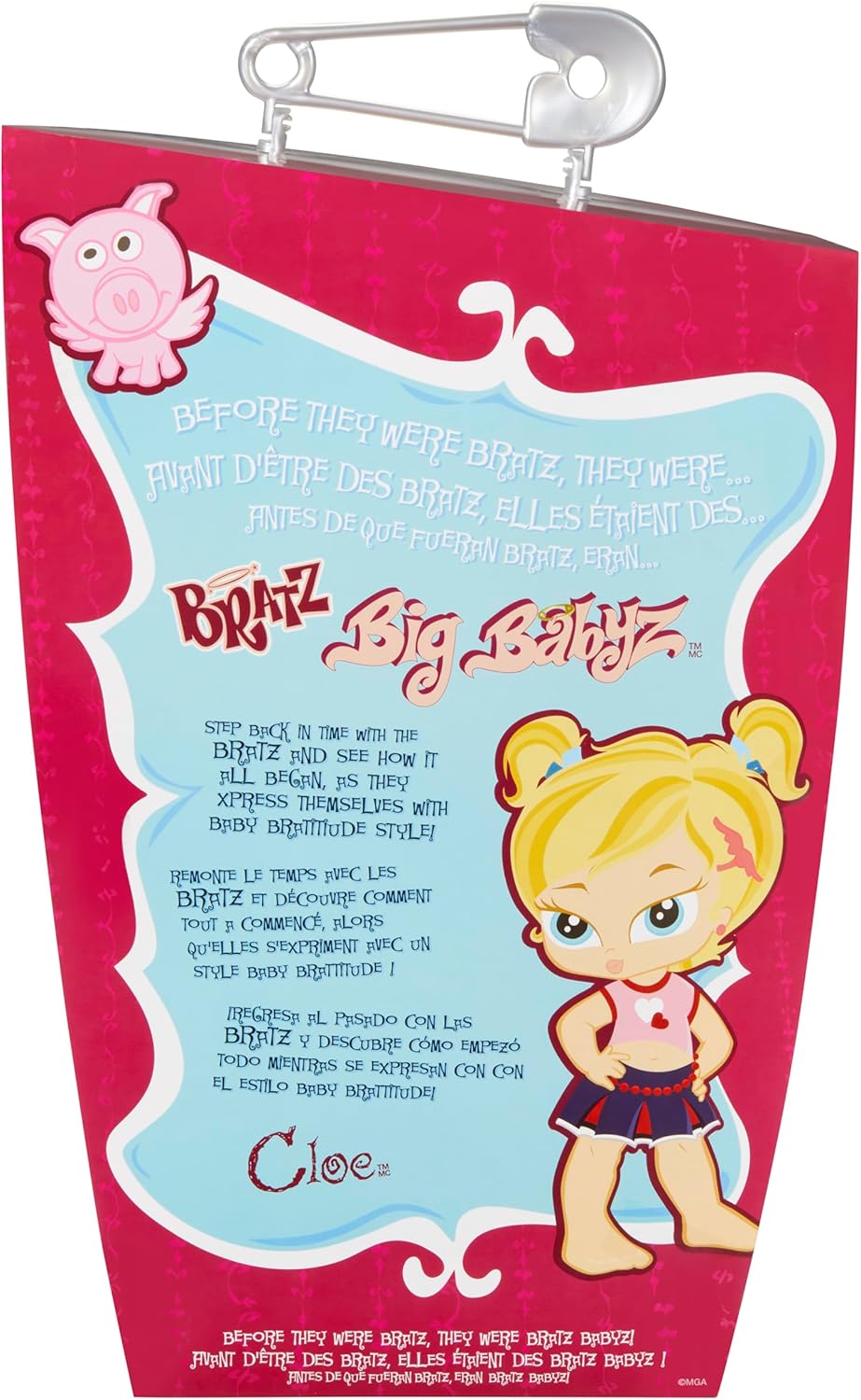 Bratz Big Babyz Cloe - Boneca colecionável grande de 34 cm, vem com um bichinho de estimação, acessórios e roupas de verdade.