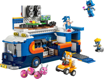 LEGO Sonic the Hedgehog Caminhão de Comando da Equipe Sonic - Conjunto Interativo com um Quadriciclo e 5 Figuras, incluindo Tails - Presente para meninos e meninas a partir de 8 anos e fãs de jogos - 77006