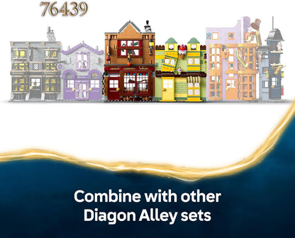 LEGO Conjunto Harry Potter Artigos de Quadribol de Qualidade e Sorveteria com 2 Brinquedos da Loja do Beco Diagonal, 6 Minifiguras e Acessórios, incluindo uma Vassoura Nimbus 2000 - Presente para Meninos e Meninas a partir de 8 Anos - 76452