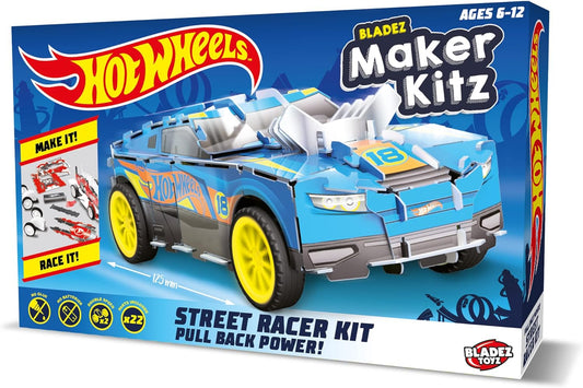 Hot Wheels BLADEZ Street Racer, veículo retrátil para crianças, kit de construção licenciado, atividade STEM, variedade de cores e estilos, 6 para colecionar, Motor Maker Kitz da Bladez Toyz