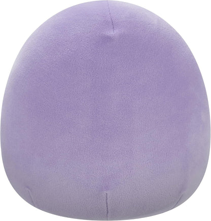 Squishmallows Original 7,5 polegadas - Elle, a pinguim roxa com olhos fechados e barriga branca