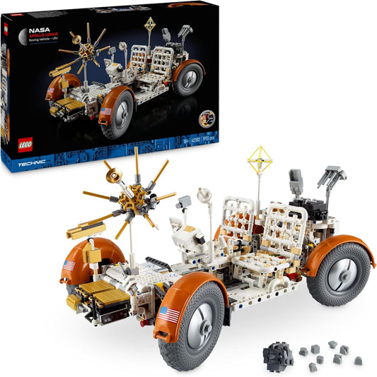 LEGO Technic Vehículo itinerante lunar Apollo de la NASA - LRV, kit de modelo de vehículo espacial para adultos para construir, juego de decoración coleccionable para el hogar o la oficina, regalo para hombres, mujeres, él y ella 42182