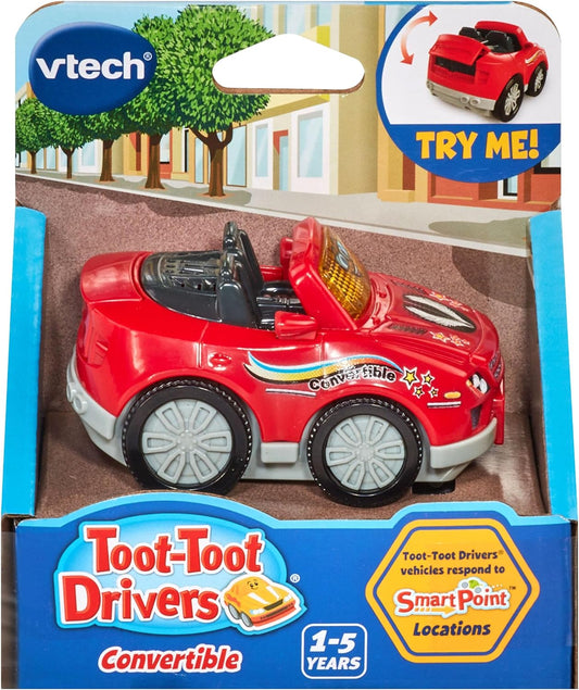 VTech Toot-Toot Drivers conversível, carro de brinquedo para 1 ano de idade, veículo de simulação com luzes e sons, brinquedo interativo para crianças por 12 meses, 2, 3, 4 +, versão em inglês