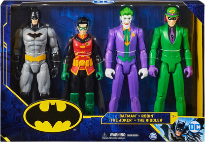 Conjunto de bonecos de ação DC Batman de 30 cm com 4 compostos por Batman, Robin, Copperhead e Talon