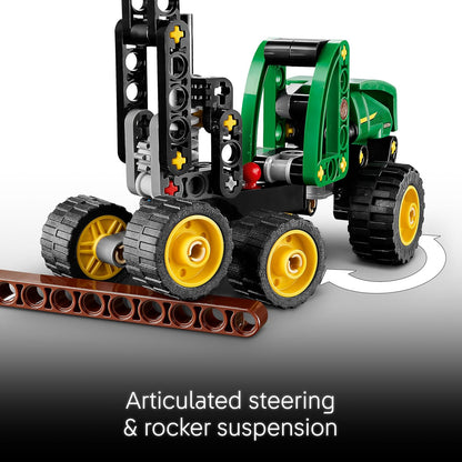 LEGO Technic John Deere 1470H Colheitadeira de Rodas - Brinquedo de Veículo de Construção - Kit de Modelo STEM com Braço Giratório e Garra Funcional - Presente para Meninos a partir de 7 Anos - 42218