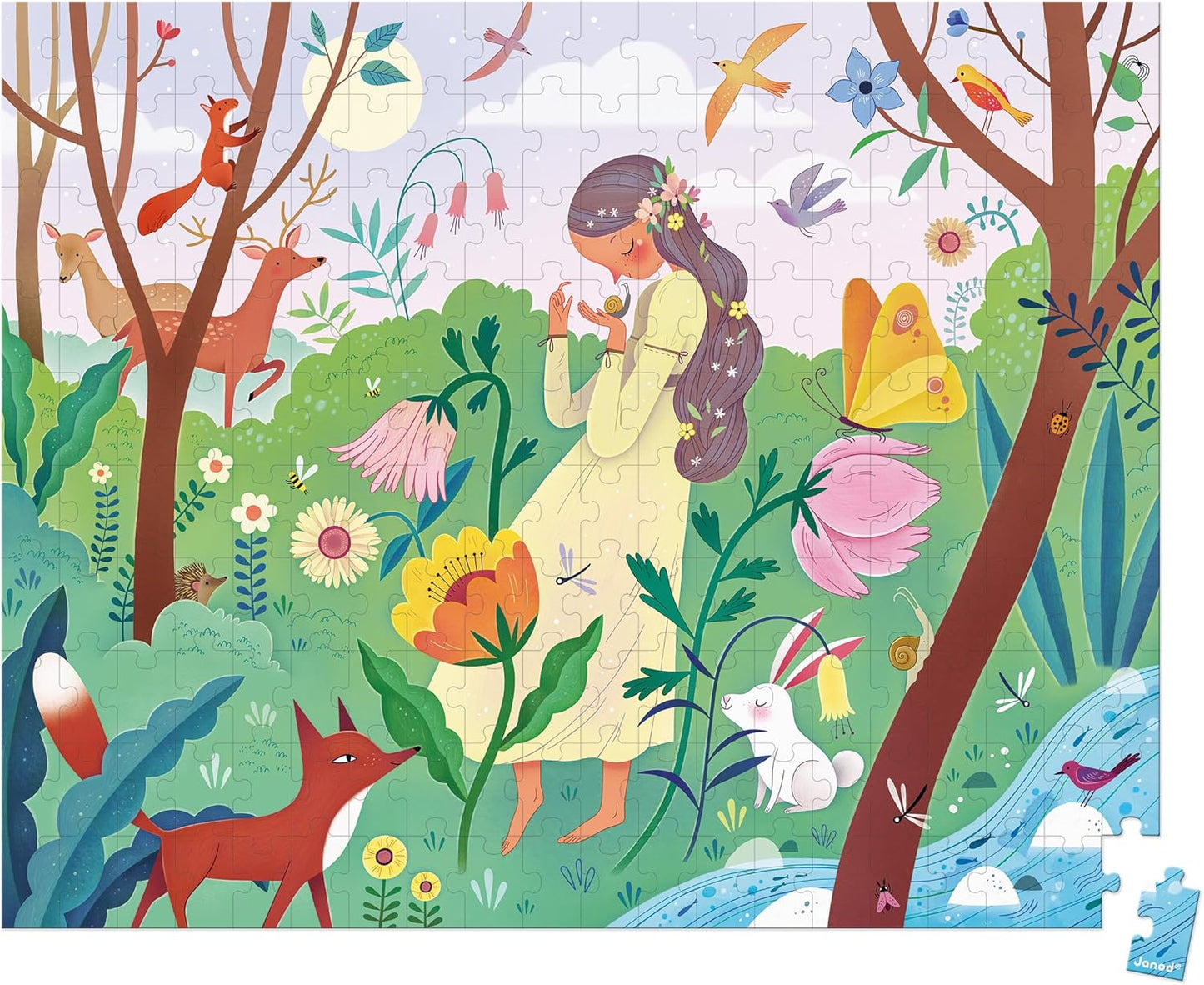 Janod - Puzzle Madre Naturaleza - Puzzle de cartón FSC de 200 piezas - Desarrolla la paciencia y la concentración - Fabricado en Francia - Puzzle infantil a partir de 7 años,