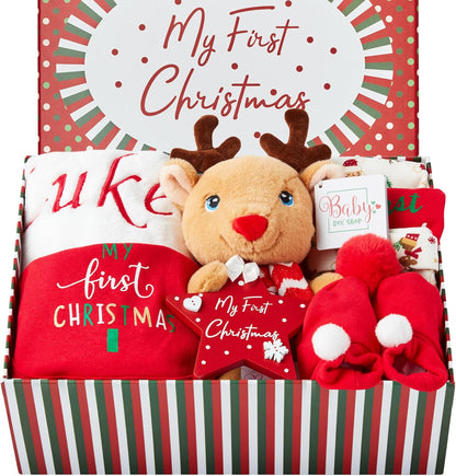 Primeiro Natal do bebê - 1º Natal Cesta de Bebê, Meu Primeiro Natal Menino e Menina - Primeiro Natal do Bebê Cesta de Natal do Bebê, Primeiro Natal do Bebê,