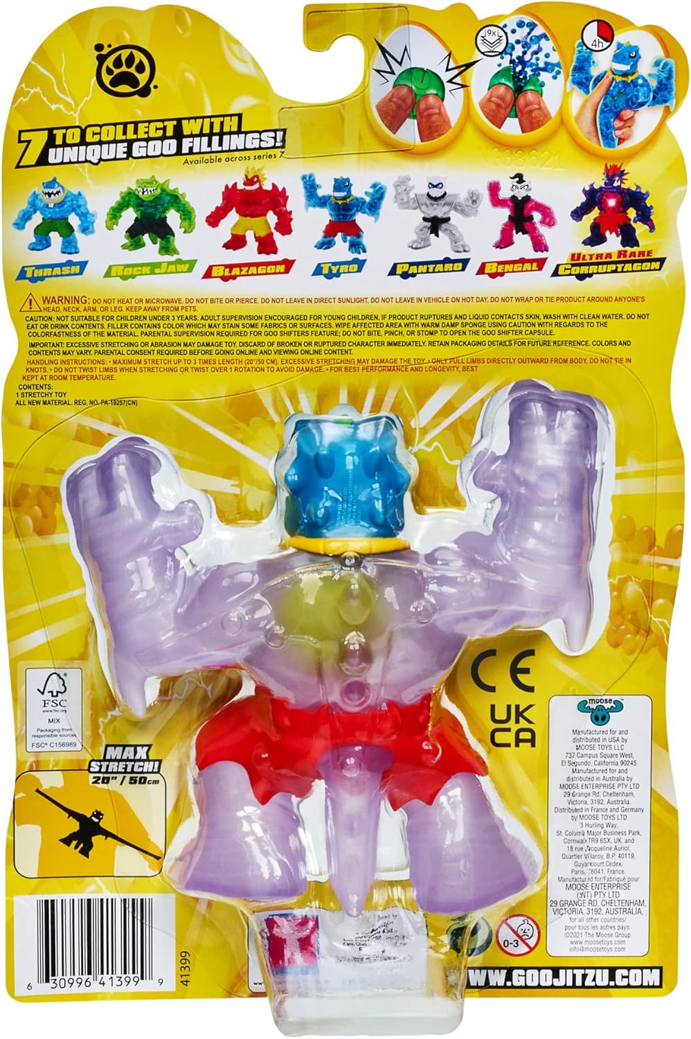 Heróis de Goo Jit Zu Goo Shifters Pacote Herói Iniciante, Brinquedo Super Elástico e Super Macio Recheado com Gosma e Transformação Única em Gosma