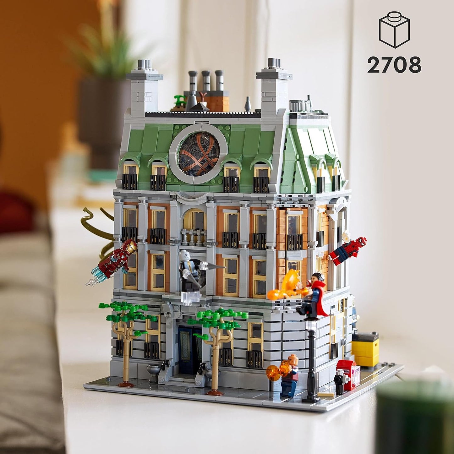 LEGO 76218 Marvel Sanctum Sanctorum, conjunto de construção modular de 3 andares, kit de modelo para adultos construirem, com minifiguras de Doutor Estranho e Homem de Ferro, colecionável Avengers Infinity Saga