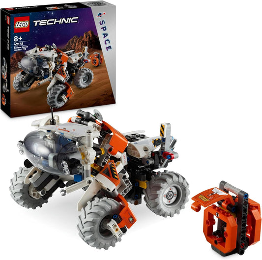 LEGO Conjunto de brinquedos Technic Surface Space Loader LT78 para crianças, meninos e meninas com mais de 8 anos, conjunto de construção de veículos com guindaste para brincadeiras de exploração independente, ideia de presente de aniversário 42178