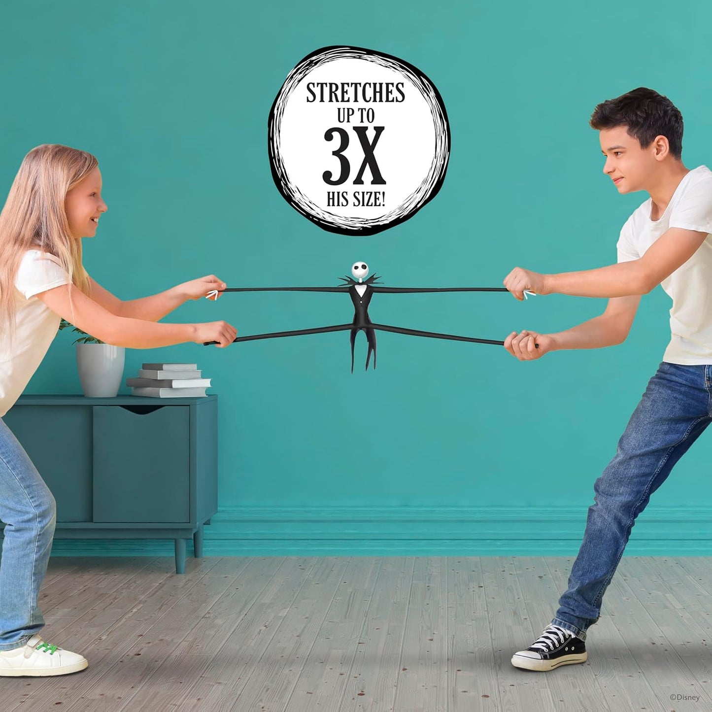 UAU! Coisas da Disney O Estranho Mundo de Jack: Jack Elástico | Brinquedo Oficial Jack Super Elástico | Do Filme O Estranho Mundo de Jack