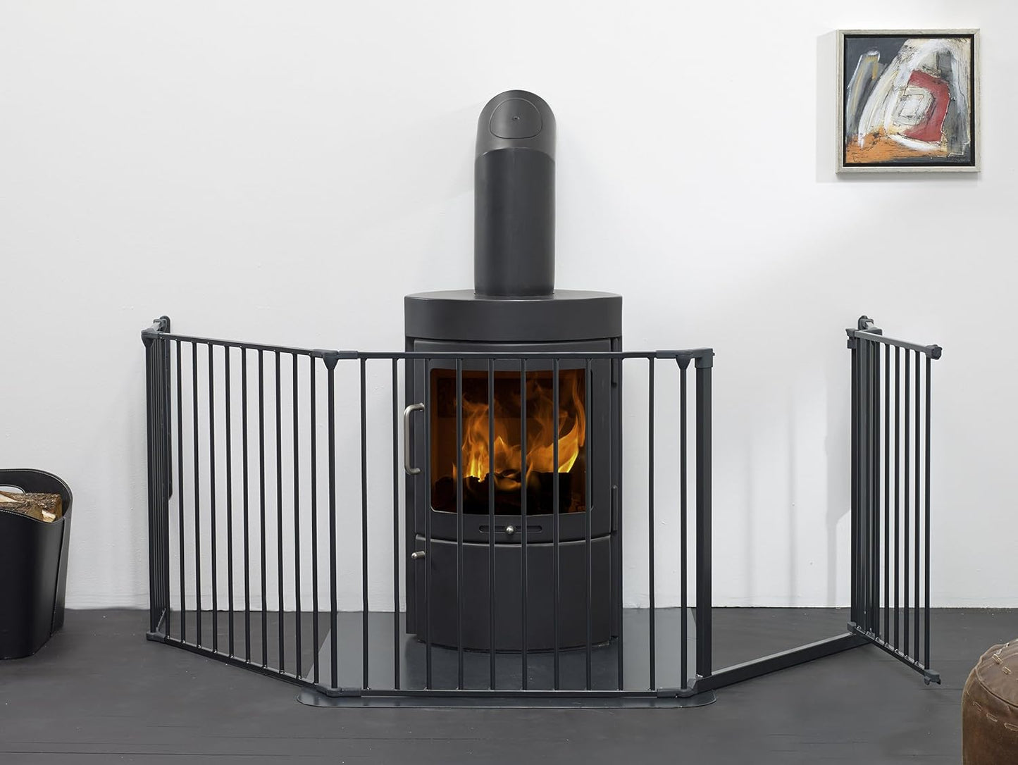 BabyDan Panel de extensión de 33 cm para puerta de seguridad y separador de ambientes BabyDan FLEX, negro