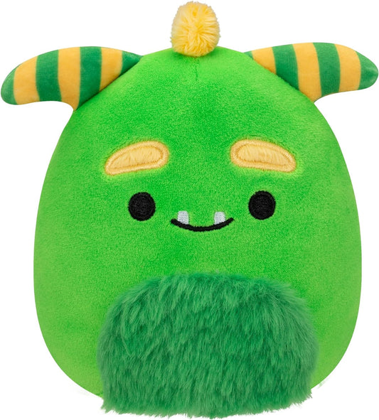 Squishmallows SQHW00625 Monstro Callum Verde de 7,5 Polegadas com Pelúcia Oficial Fuzzy Belly-Large Ultrasoft