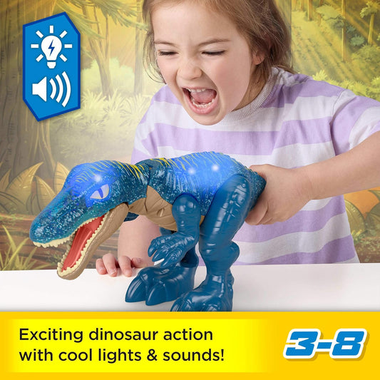 Fisher-Price Imaginext Jurassic World Dinosaur Toy Growl & Glow Baryonyx with Lights Sounds & Chomping Action for Kids Ages 3+ Years, JCT48