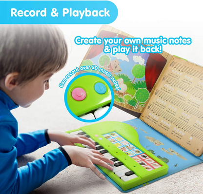 BEST LEARNING Meu primeiro livro de piano - brinquedo musical educacional para crianças de 3 a 5 anos - presente de aniversário ideal para meninos ou meninas de 3 e 4 anos