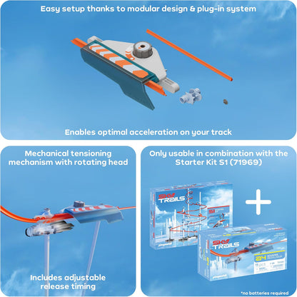 Sky Trails no céu | Reforço | Power-Beschleuniger com Katapult-Funktion für Bahnen | Crianças perfeitas para crianças até 7 anos | 72059