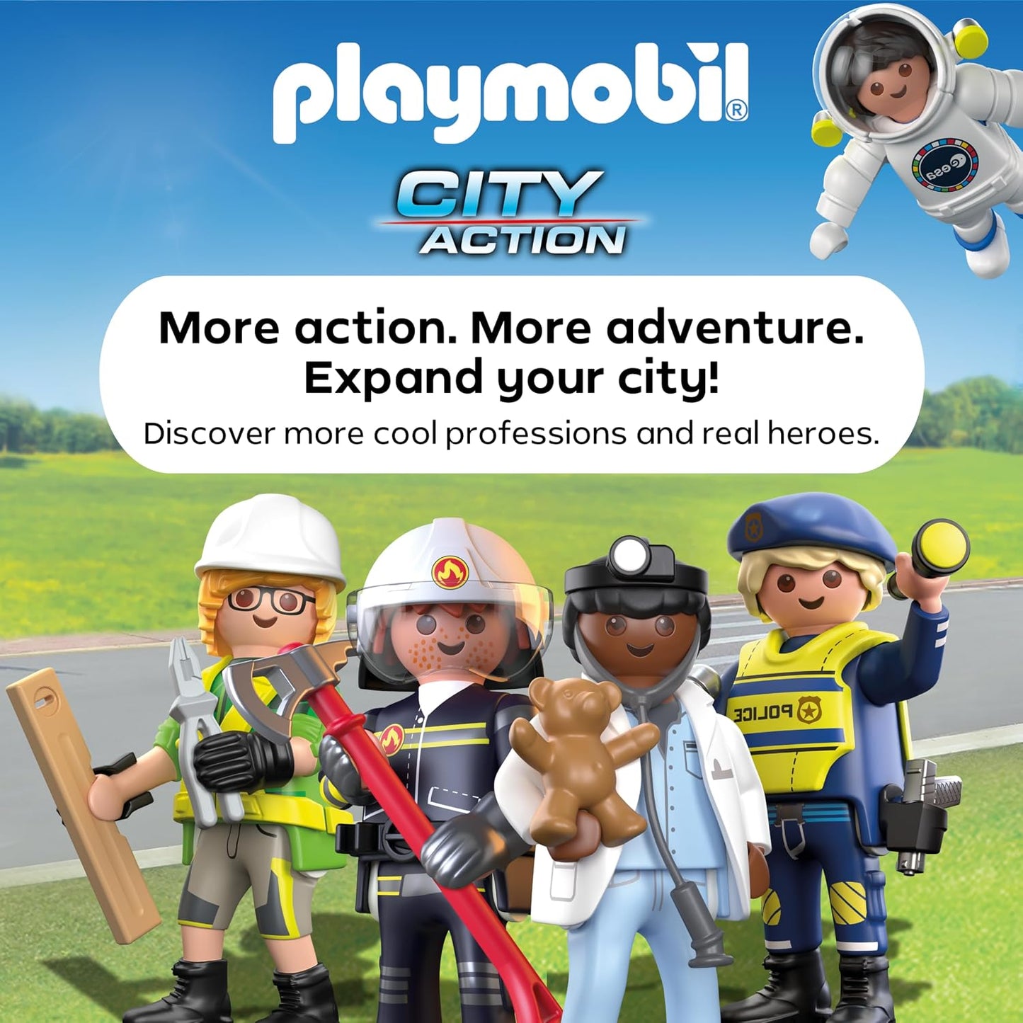 Playmobil City Action Policial Mergulhador com Tesouro, 2 Figuras, Scooter Subaquático e Criaturas Marinhas, Estimula a Criatividade, Brinquedo para Crianças a Partir de 4 Anos, 72078