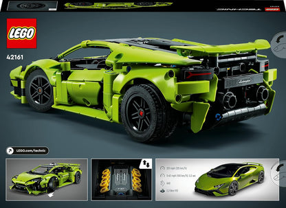 LEGO Kit de modelo de carro de brinquedo Technic Lamborghini Huracán Tecnica, conjunto de construção de carro de corrida para crianças, meninos, meninas e fãs de esportes motorizados com mais de 9 anos, ideia de presente colecionável 42161